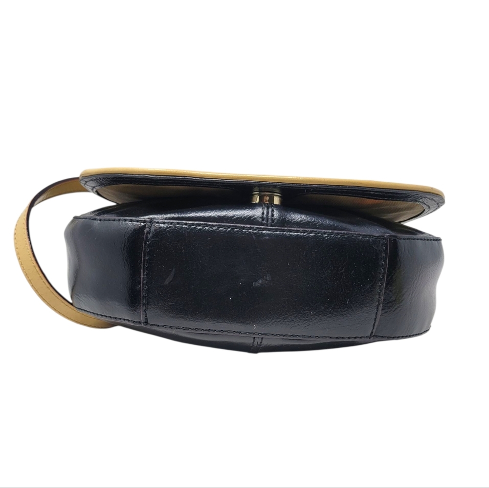 Antonio Melani Black Vintage Leather Saddle Bag - Picture 5 of 13